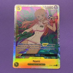 Nami SR OP08-106 ENGLISH ONE PIECE Card Game Two Legends NM - Image 1