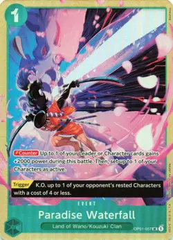 Paradise Waterfall OP01-057 ALT ART Best Selection Vol.1 One Piece Card Promo - Image 1