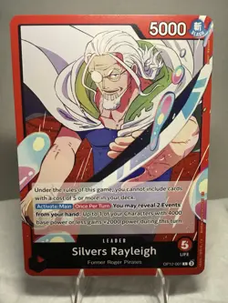 OP12-001 Silvers Rayleigh Leader Legacy of the Master One Piece Near Mint Card L - Image 1