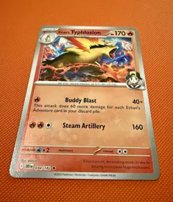 Ethan’s Typhlosion 034/182 Reverse Holo Destined Rivals Pokemon Card Near Mint - Image 3