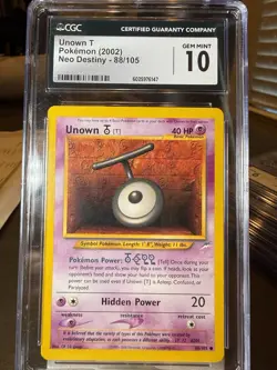 Unown T Pokemon 2002) Neo Destiny - 88/105 CGC 10 - Image 1