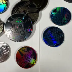 Pokemon TCG Collectible Coin Lot 50+ Mixed Holo & Standard Tokens - Image 5