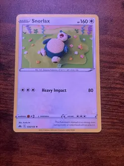 Snorlax 109/159 Rare Crown Zenith Pokemon- Non-Holo- Near Mint - Image 1