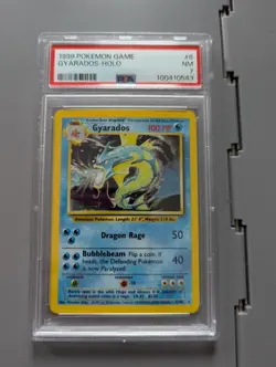 Pokemon TCG Gyarados Base Set Unlimited Holo 6/102 PSA 7 - Image 1
