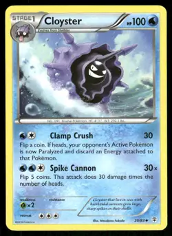 2016 Pokemon Cloyster Uncommon Generations 20/83 LP - Image 1