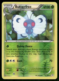 2016 Pokemon Butterfree Holo Rare Generations 5/83 Reverse Holo HP - Image 1