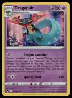 Dragapult 089/195 Holo Rare Silver Tempest Pokemon Holo Near Mint - Image 1