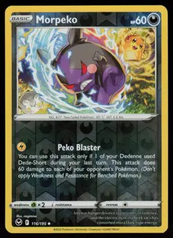 Morpeko 116/195 Uncommon Silver Tempest Pokemon Reverse Holo Near Mint - Image 1