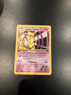 Sabrina's Kadabra 58/132 Gym Challenge Pokemon NM 1st Edition - Image 1