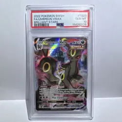 Pokemon TCG 2022 SWSH Brilliant Stars Umbreon VMAX TG23/TG30 Holo PSA 10 - Image 1