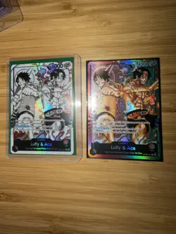 Luffy & Ace Leader ST30-001 Alt Art Leader English | One Piece plus base leader - Image 1