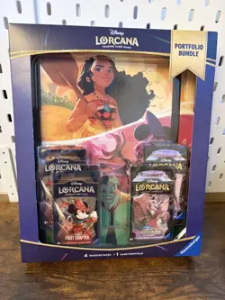 Disney Lorcana First Chapter Rise of Floodborn Portfolio Bundle 4 Packs Sealed - Image 1