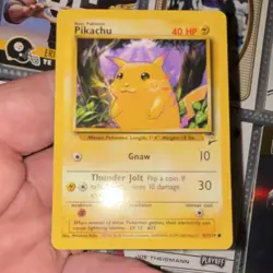 Pokemon Pikachu Base Set 2 Common Card 087/130 40 HP Gnaw Thunder Jolt - Image 1