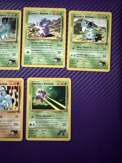 Nintendo Pokemon TCG Gym Challenge Giovanni/Sabrina 7 Card Lot - Image 2