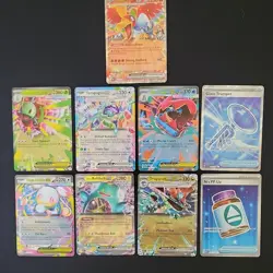 Pokemon TCG Ascended Heroes English Holo ex 9-Card Lot Ho-Oh Terapagos + - Image 1