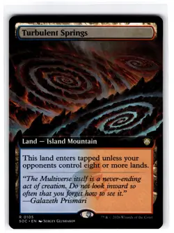 Turbulent Springs #105 Commander: Secrets of Strixhaven Ext. Art Regular Rare - Image 1