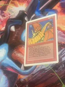 1994 Magic: The Gathering - Revised(3rd) - SHIVAN DRAGON Vintage Rare MTG EX - Image 2