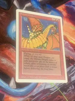 1994 Magic: The Gathering - Revised(3rd) - SHIVAN DRAGON Vintage Rare MTG EX - Image 3