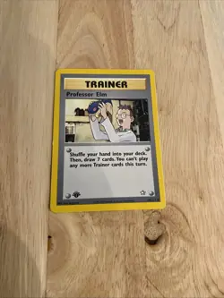 Pokemon TCG Neo Genesis Professor Elm 1st Edition Trainer 96/111 Uncommon - Image 2