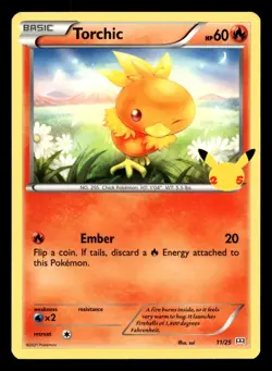 Torchic 11/25 McDonald's 25th Anniversary Stamped Promo 2021 Pokemon NM - Image 1