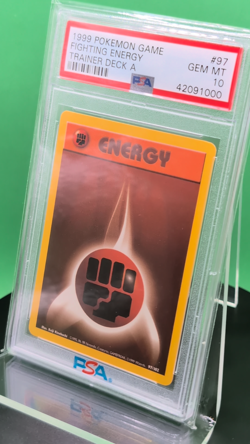 PSA 10 Fighting Energy 97/102 Brock's Trainer Deck A PROTOTYPE 1999 English Card - Image 2