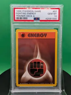 PSA 10 Fighting Energy 97/102 Brock's Trainer Deck A PROTOTYPE 1999 English Card - Image 4