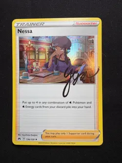 Nessa 136/159 Holo Rare LP-NM - Pokemon TCG Sw&Sh Crown Zenith CRZ Trainer - Image 1