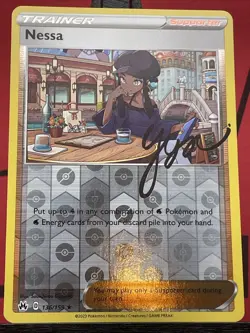 Nessa Trainer 136/159 Crown Zenith Pokemon TCG Reverse Holo Stamped Rare NM - Image 3