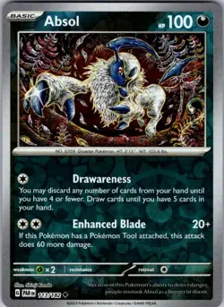 Pokemon | SV04: Paradox Rift | Absol | 113/182 | Reverse Holo | NM - Image 1