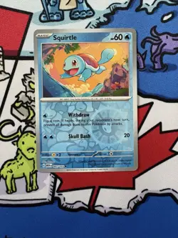 Squirtle x1 Pokemon TCG Reverse Holo Promo Costco - 007/165 - Image 1