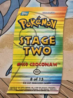 Topps Pokemon Johto Series 1 Croconaw Die-Cut 8 Of 15 Rare Starter - Image 3