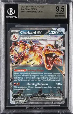 2024 POKEMON SCARLET & VIOLET PALDEAN FATES RR #054 CHARIZARD EX BGS 9.5 - Image 1