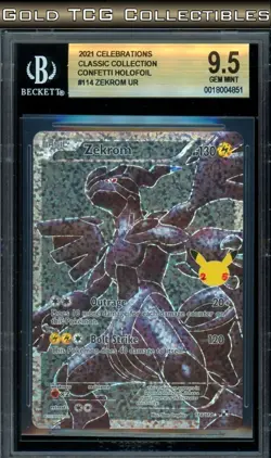 BGS 9.5 ⭐ Pokemon Zekrom 114 Celebrations 25th Anniversary Promo - Image 1