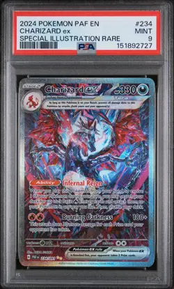 2024 POKEMON PAF EN-PALDEAN FATES SPECIAL ILLUSTRATION RARE CHARIZARD EX PSA 9 - Image 1