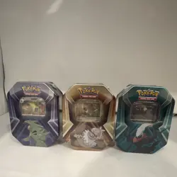 Lot of 3 Pokemon TCG Triple Whammy Tins - Tyranitar + Slaking + Darkrai - FS - Image 2