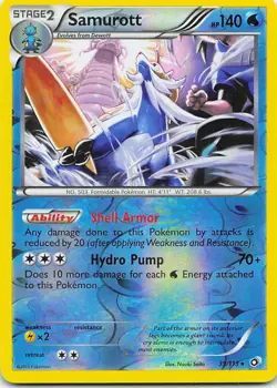Samurott 39/140 Legendary Treasures Rare NM Pokemon TCG - Image 1