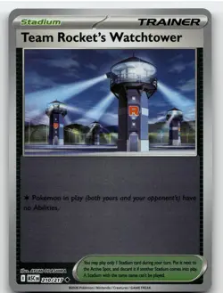 TEAM ROCKET'S WATCHTOWER 210/217 REVERSE HOLO ASCENDED HEROES POKEMON NM/M - Image 1