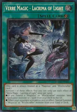 Yugioh! Verre Magic - Lacrima of Light - BLMM-EN046 - Secret Rare - 1st Edition - Image 1
