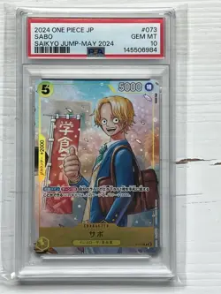PSA 10 2024 ONE PIECE JAPANESE PROMOS | SAIKYO JUMP-MAY 2024SABO 073 - Image 1