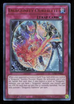 DRAGUNITY OUBLIETTE GFTP-EN042 YUGIOH CARD ENGLISH HOLO ULTRA RARE 1st ED NM - Image 1