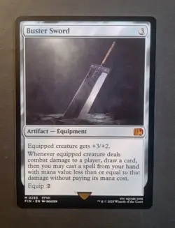 MTG Buster Sword Mythic Final Fantasy Universes Beyond Mint M 0255 Artifact - Image 1