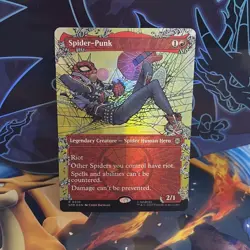 Marvel Spider-Punk Foil Rare Legendary Creature MTG Card 0210 Red SPM Wizards - Image 1