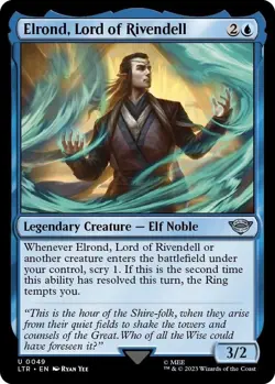 NM Elrond, Lord of Rivendell, MTG, Lord of the Rings, Magic the Gathering, 49 - Image 1