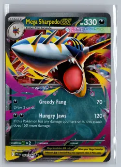Mega Sharpedo ex 061/094 Double Rare Phantasmal Flames Pokemon Near Mint - Image 1