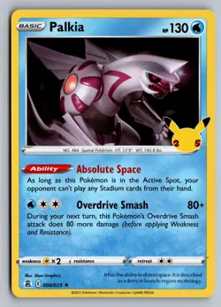 Palkia 004/025 Rare Celebrations Pokemon Near Mint - Image 1