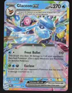 Glaceon ex 026/131 Holo Double Rare Prismatic Evolutions Pokemon Near Mint - Image 1