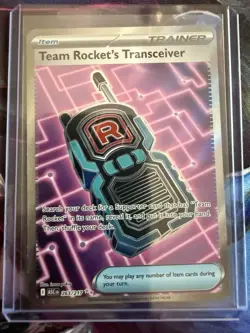 Pokemon TCG Holo Ultra Rare Team Rocket's Transceiver 263/217 NM - Image 1