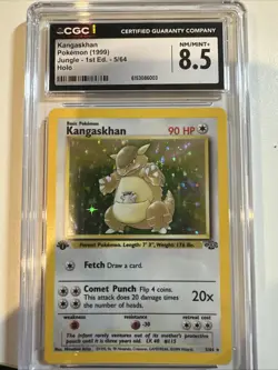 1999 Pokemon Card Kangaskhan Holo 1st Edition Jungle 5/64 CGC 8.5 NM-MT+ - Image 1