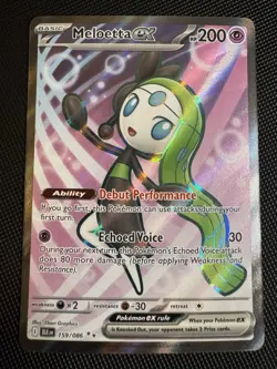 Pokemon TCG Meloetta ex 159/086 Black Bolt Full Art Ultra Rare Holo - Image 1