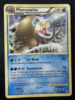 Mamoswine 5/102 Pokemon - Cracked Ice Holo HGSS Triumphant MP Free Shipping B - Image 1
